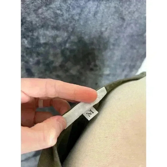 SOLD NWT Bryn Walker Bingley Shift Linen Dress Size M Olive Green Half Sleeve - Picture 10 of 13